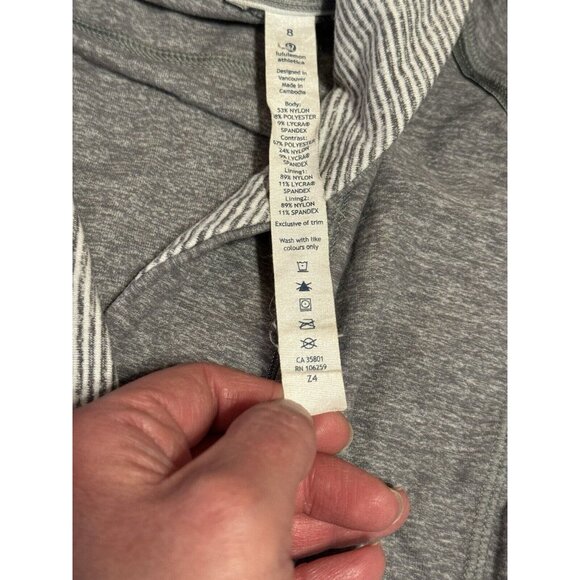 Lululemon Long Sleeve Shirt Womens Gray Zip Pullover Run Size 8 Vented Athletic - Picture 8 of 15